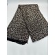 Needles Leopard Pattern Silk Scarf Women EX Authentic