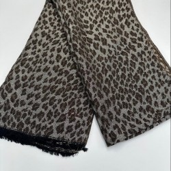 Needles Leopard Pattern Silk Scarf Women EX Authentic